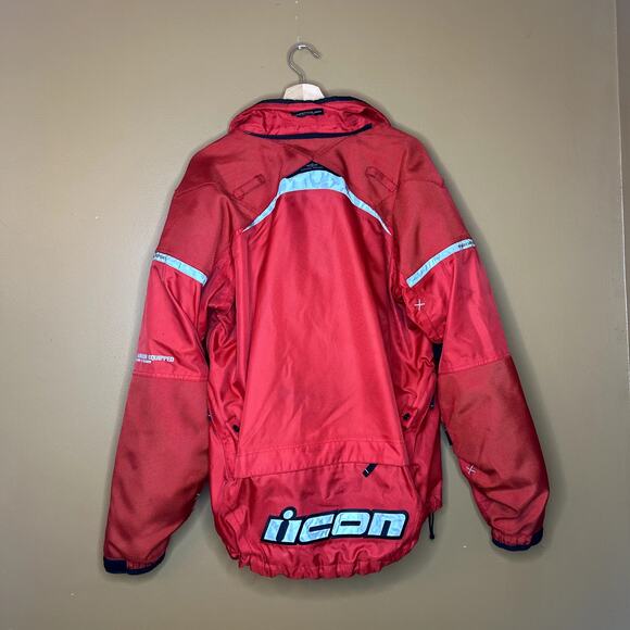 Icon Motorcycle Patrol jacket Red Medium - Picture 11 of 14